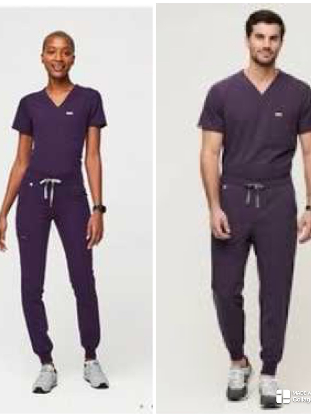 FIGS scrub set purple shadow